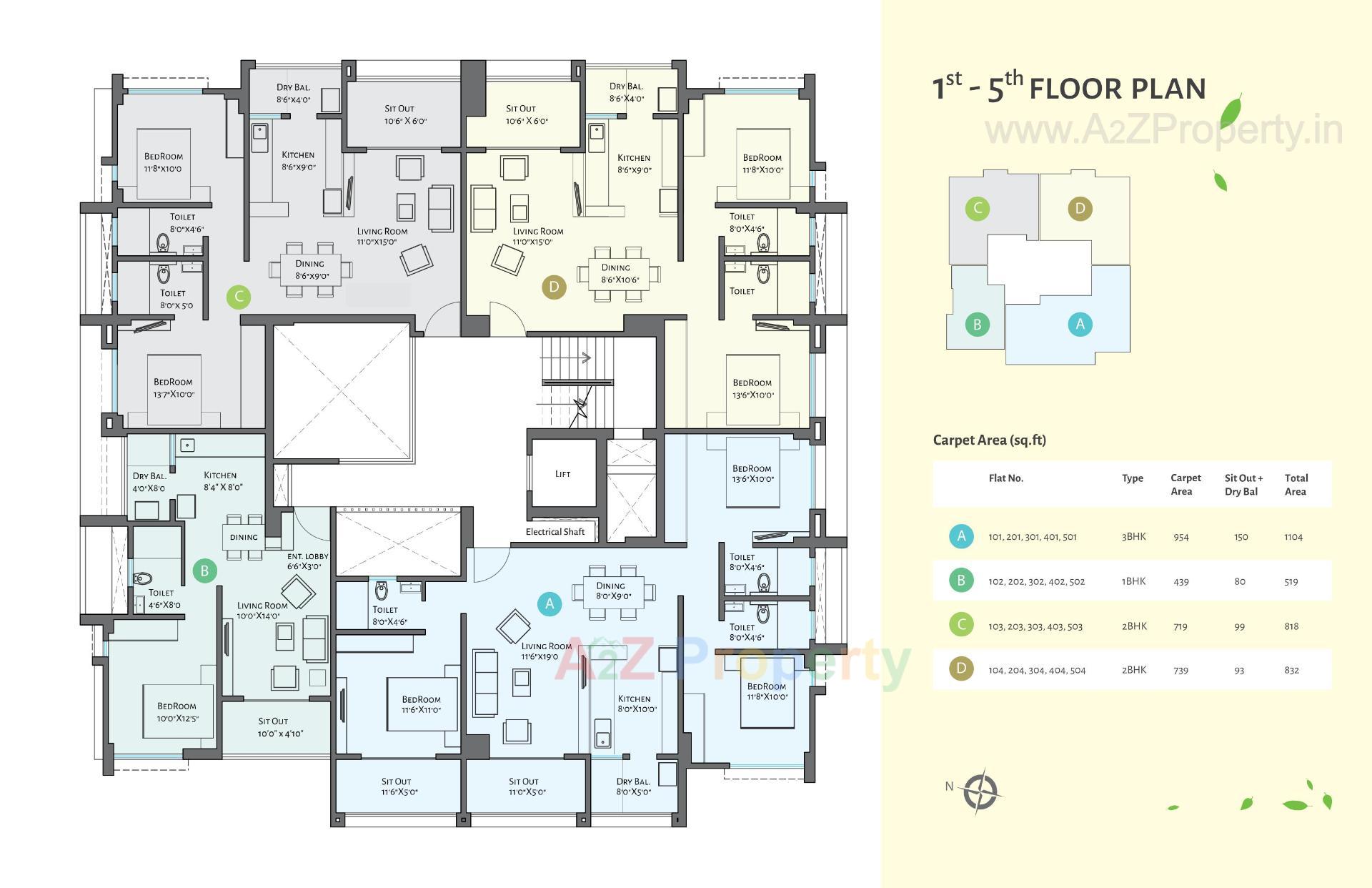 Layout of real estate project Aranya located at Pune-m-corp, Pune, Maharashtra