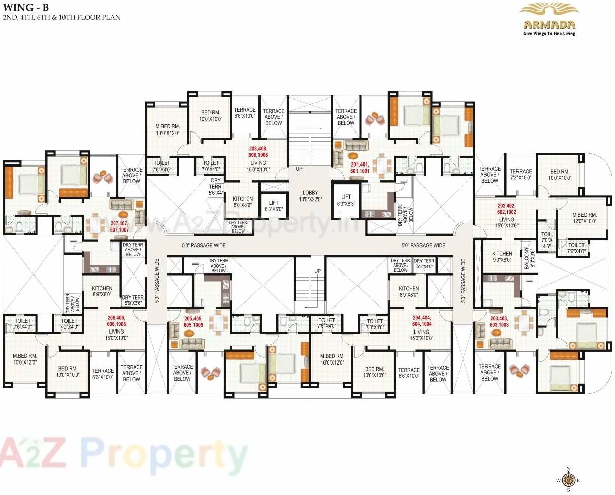 Layout of real estate project Armada located at Wakad, Pune, Maharashtra