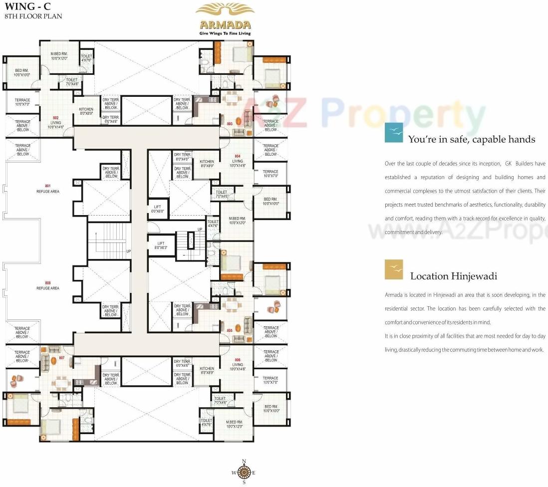 Layout of real estate project Armada located at Wakad, Pune, Maharashtra