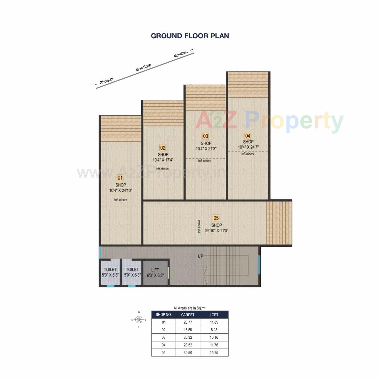 Ground Floorplan of real estate project Aseem located at Mundhawa, Pune, Maharashtra