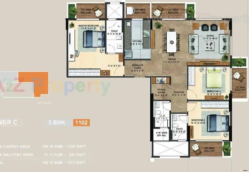 Layout of real estate project Atelier Greens located at Keshavnagarmundwa, Pune, Maharashtra