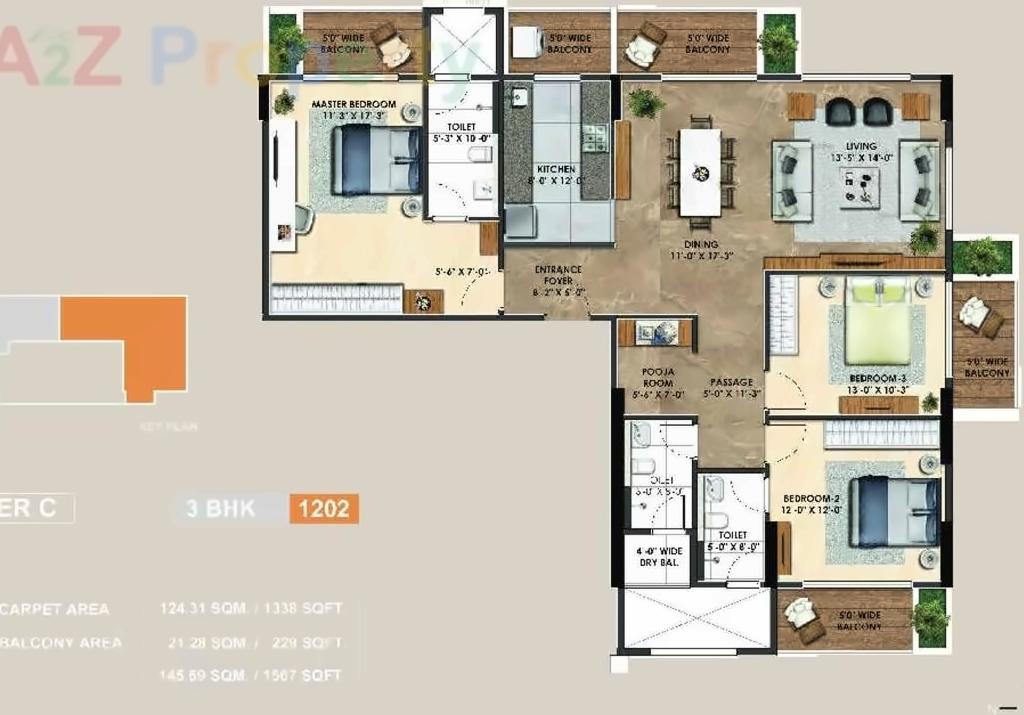 Layout of real estate project Atelier Greens located at Keshavnagarmundwa, Pune, Maharashtra