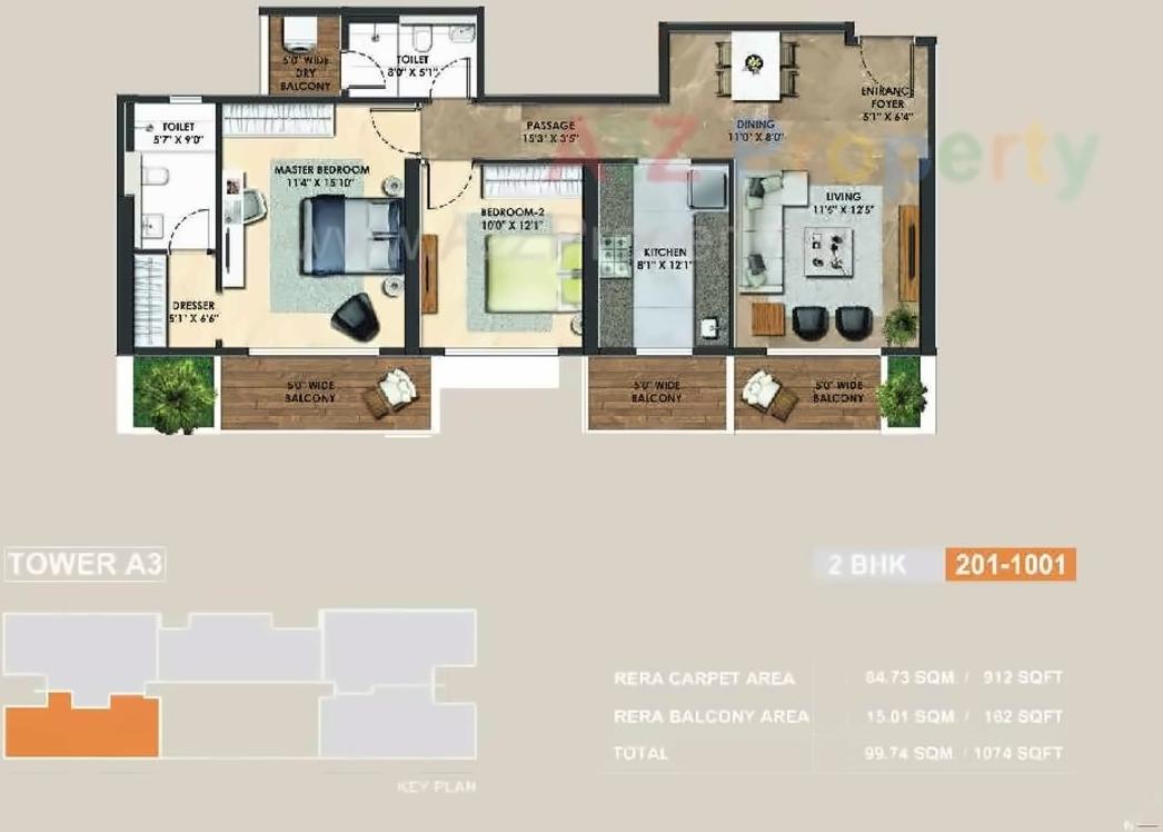 Layout of real estate project Atelier Greens located at Keshavnagarmundwa, Pune, Maharashtra