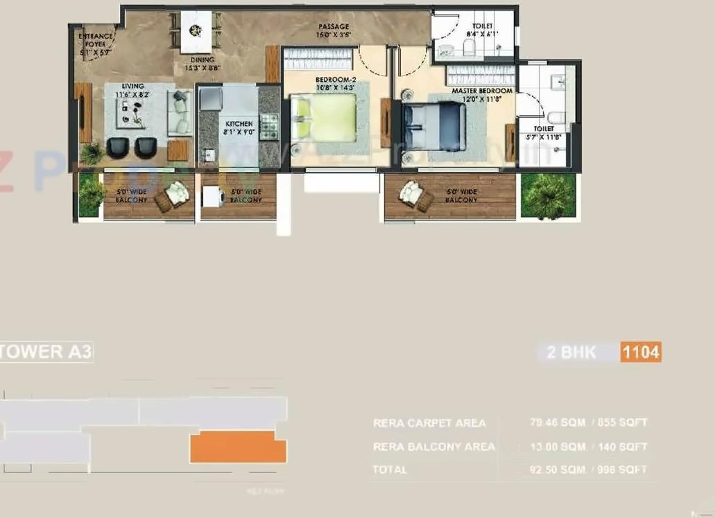 Layout of real estate project Atelier Greens located at Keshavnagarmundwa, Pune, Maharashtra