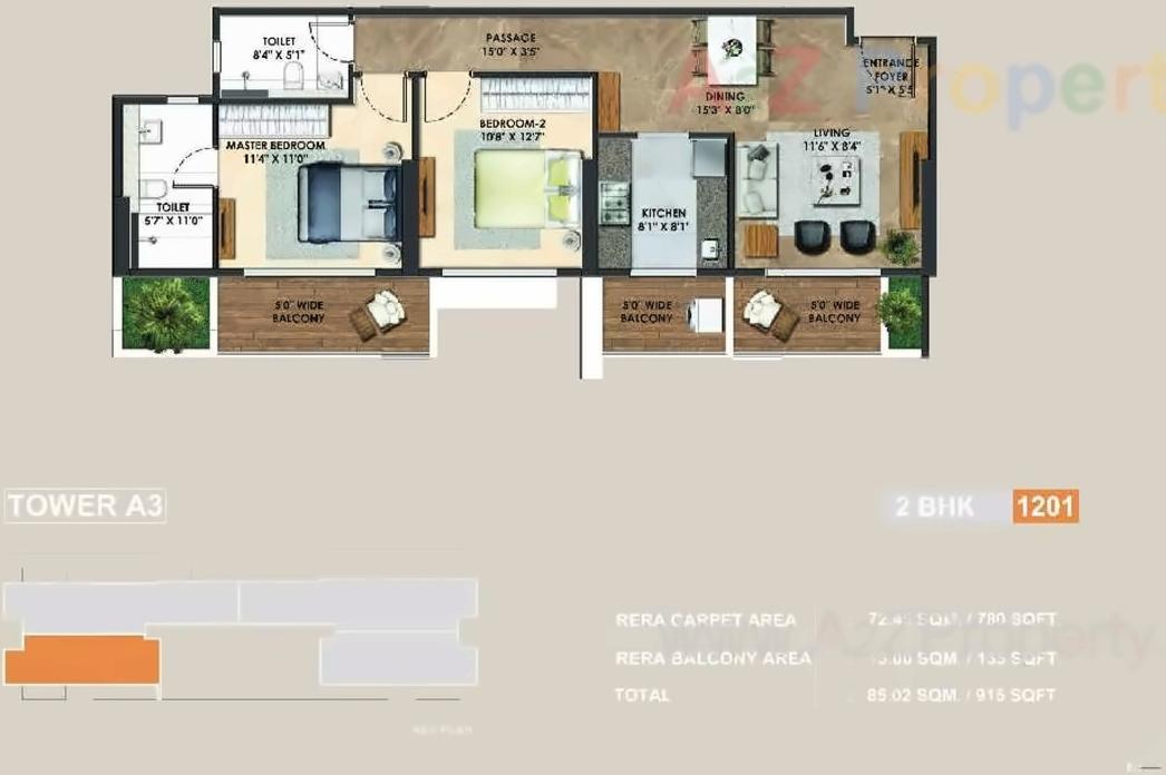 Layout of real estate project Atelier Greens located at Keshavnagarmundwa, Pune, Maharashtra
