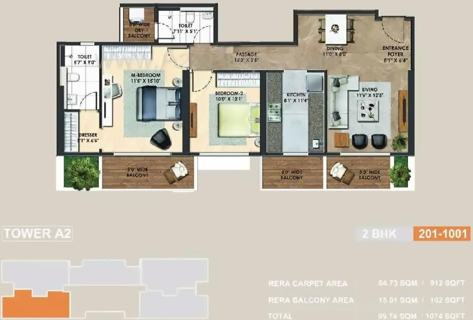 Layout of real estate project Atelier Greens located at Keshavnagarmundwa, Pune, Maharashtra