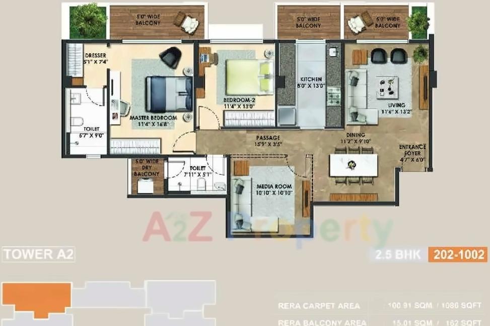 Layout of real estate project Atelier Greens located at Keshavnagarmundwa, Pune, Maharashtra