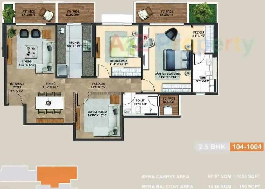 Layout of real estate project Atelier Greens located at Keshavnagarmundwa, Pune, Maharashtra