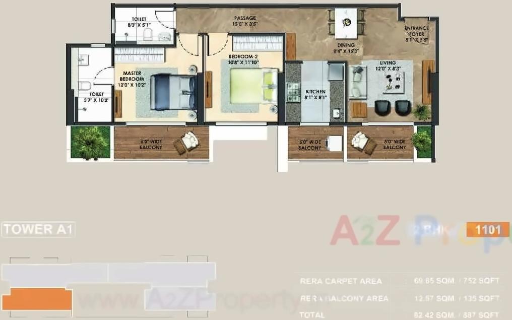 Layout of real estate project Atelier Greens located at Keshavnagarmundwa, Pune, Maharashtra