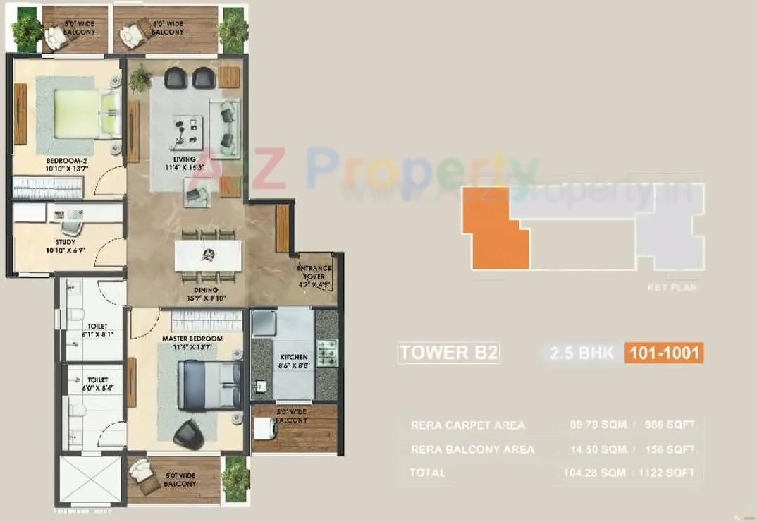 Layout of real estate project Atelier Greens located at Keshavnagarmundwa, Pune, Maharashtra