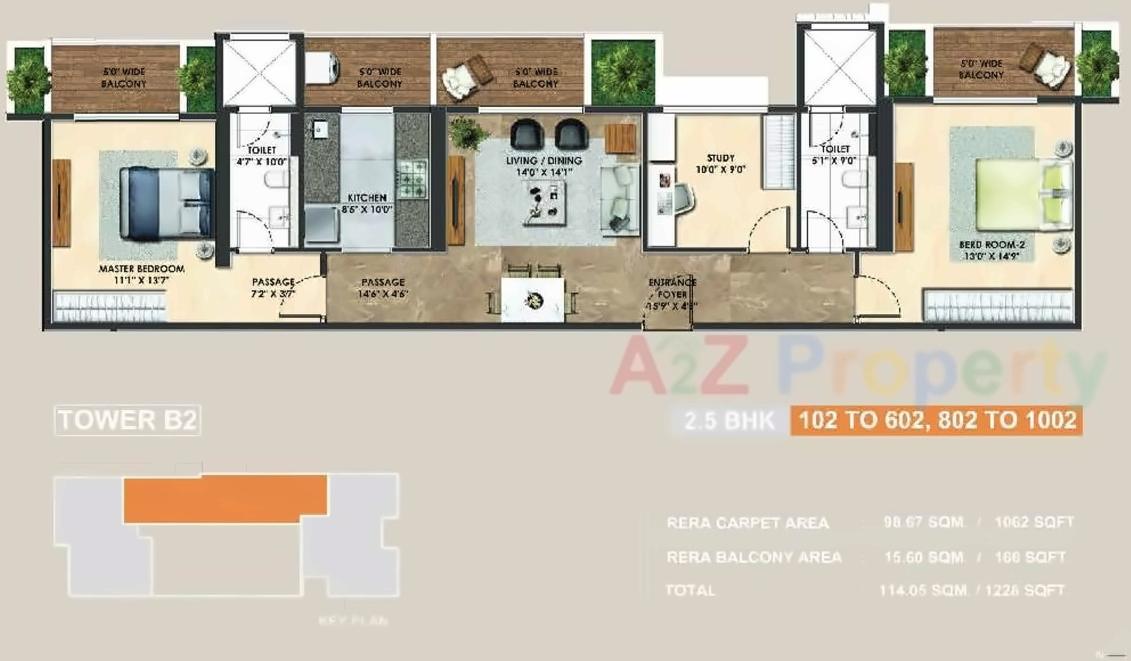 Layout of real estate project Atelier Greens located at Keshavnagarmundwa, Pune, Maharashtra