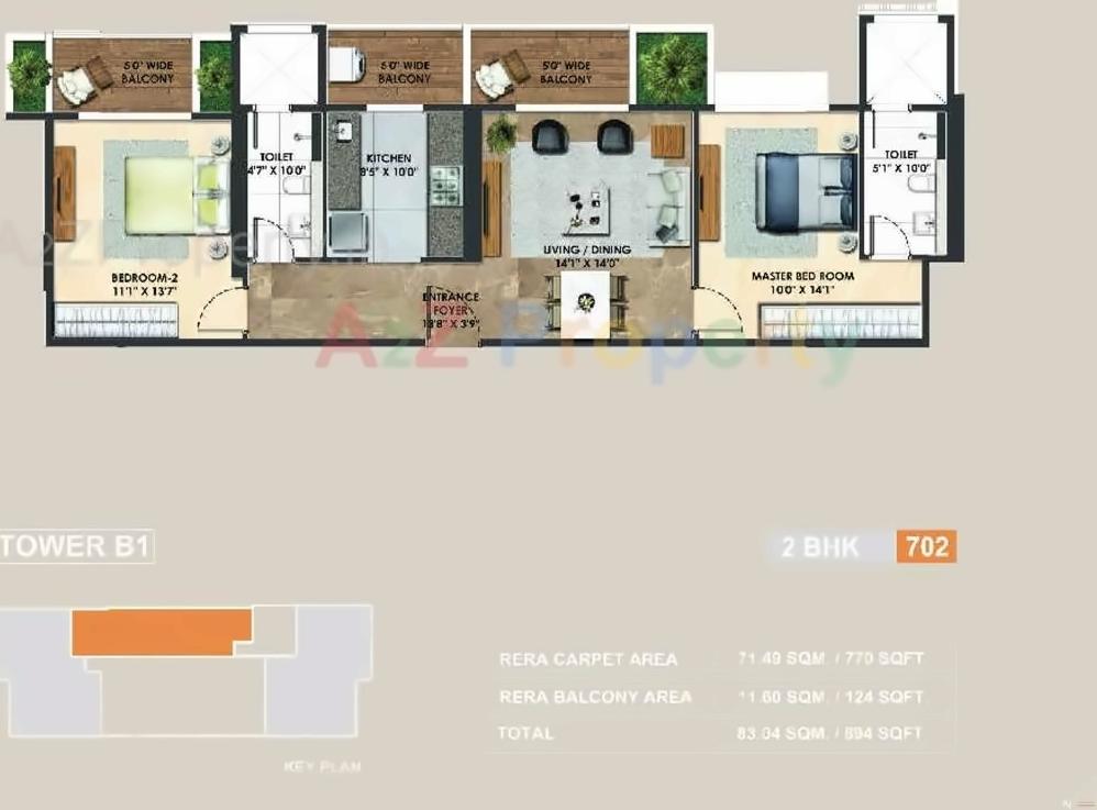 Layout of real estate project Atelier Greens located at Keshavnagarmundwa, Pune, Maharashtra