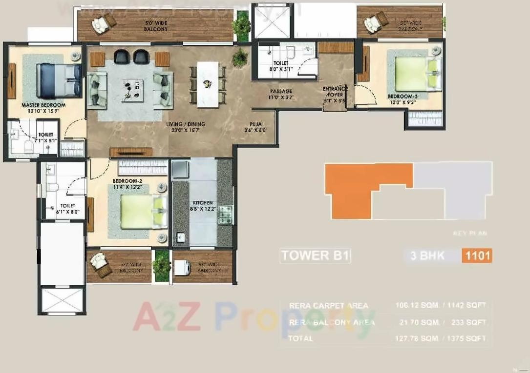 Layout of real estate project Atelier Greens located at Keshavnagarmundwa, Pune, Maharashtra