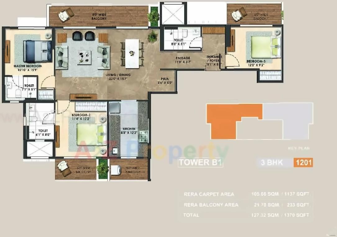 Layout of real estate project Atelier Greens located at Keshavnagarmundwa, Pune, Maharashtra