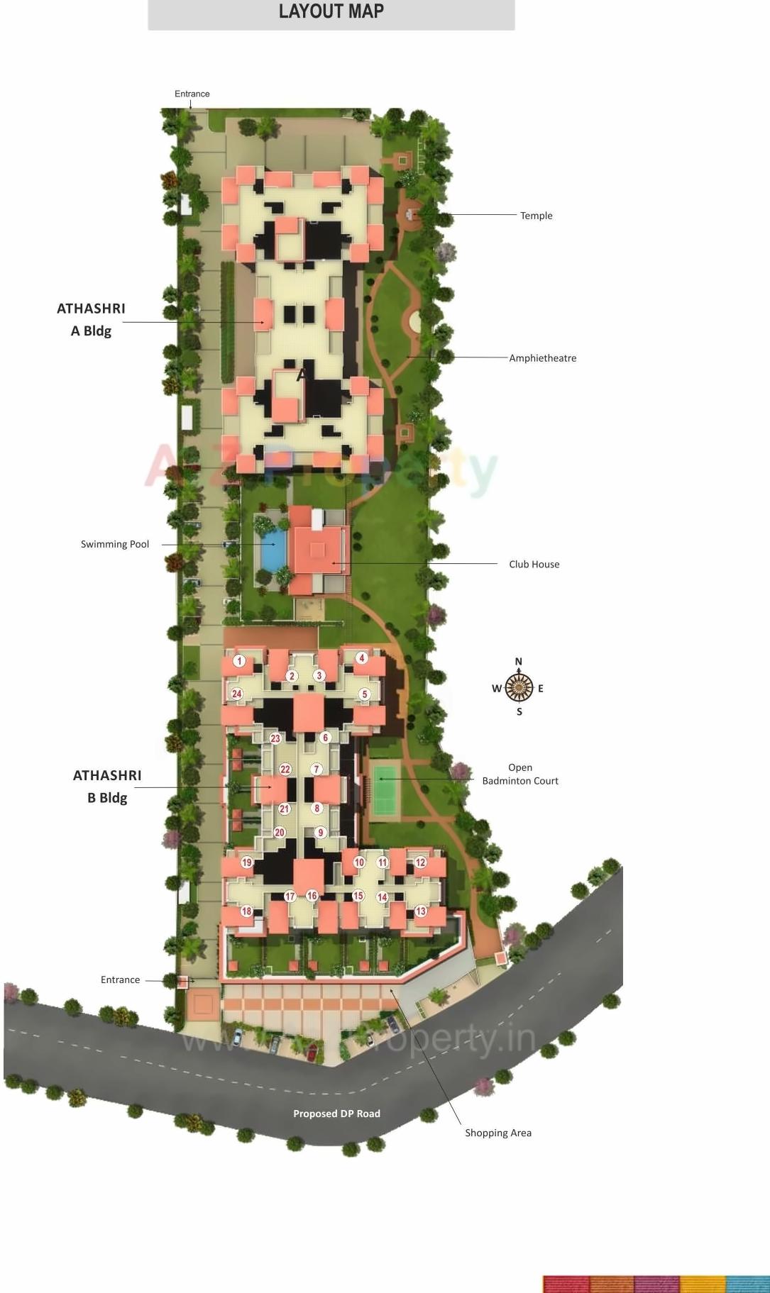 Layout of real estate project Athashri Baner located at Baner, Pune, Maharashtra