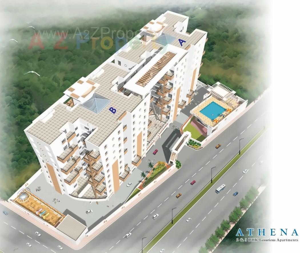 Layout of real estate project Athena A located at Vadgaonsheri, Pune, Maharashtra