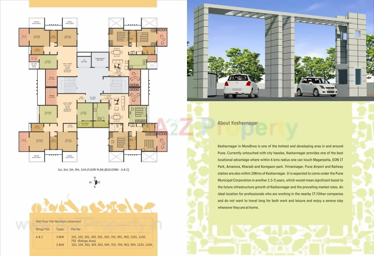 Layout of real estate project Atlantica East C D Project located at Mundhawa, Pune, Maharashtra