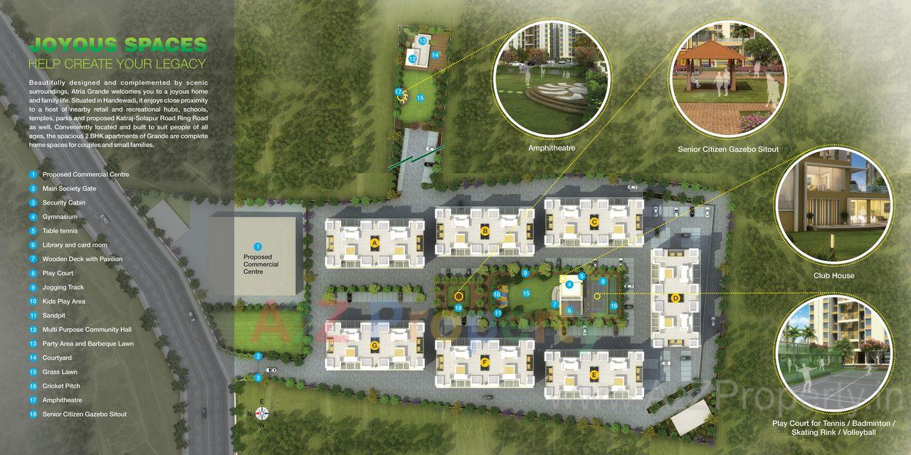 Project Layout of real estate project Atria Grande Project B located at Ouatade-handewadi, Pune, Maharashtra