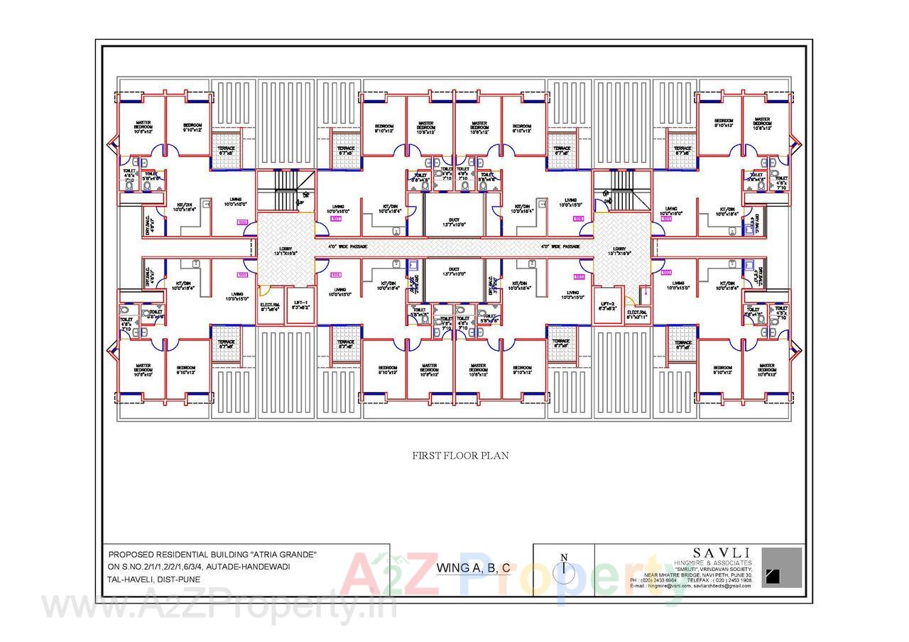 Abc Firstfloorplan Page 001 of real estate project Atria Grande Project B located at Ouatade-handewadi, Pune, Maharashtra