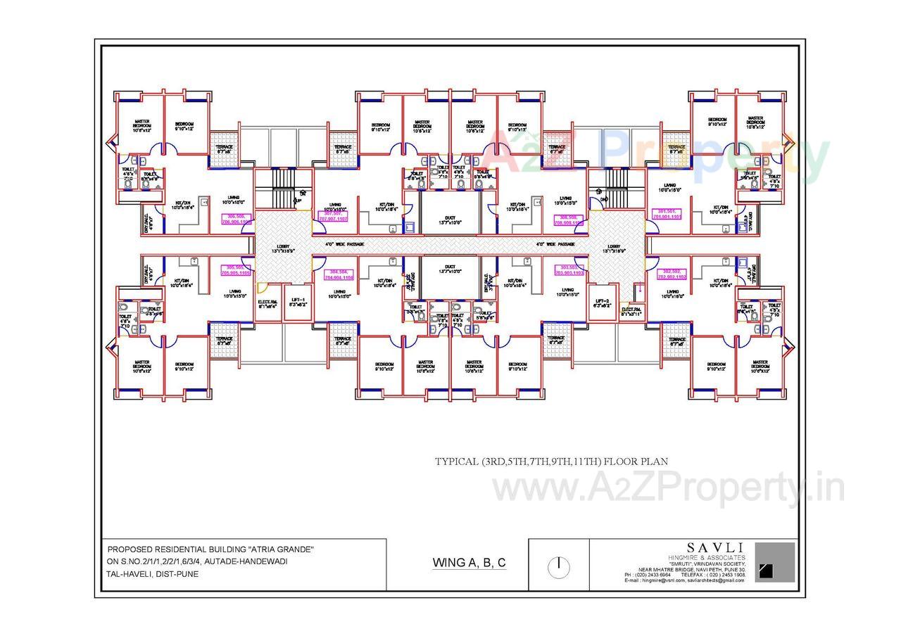 Abc Tylical357911thfloorplan Page 001 of real estate project Atria Grande Project B located at Ouatade-handewadi, Pune, Maharashtra