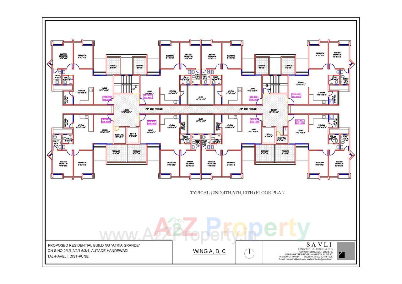 Abctylical24610thfloorplan Page 001 1 of real estate project Atria Grande Project B located at Ouatade-handewadi, Pune, Maharashtra