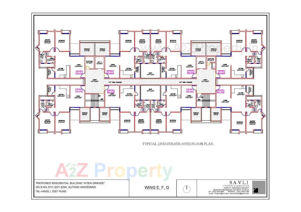 Efg Tylical24610thfloorplan Page 001 1 of real estate project Atria Grande Project B located at Ouatade-handewadi, Pune, Maharashtra