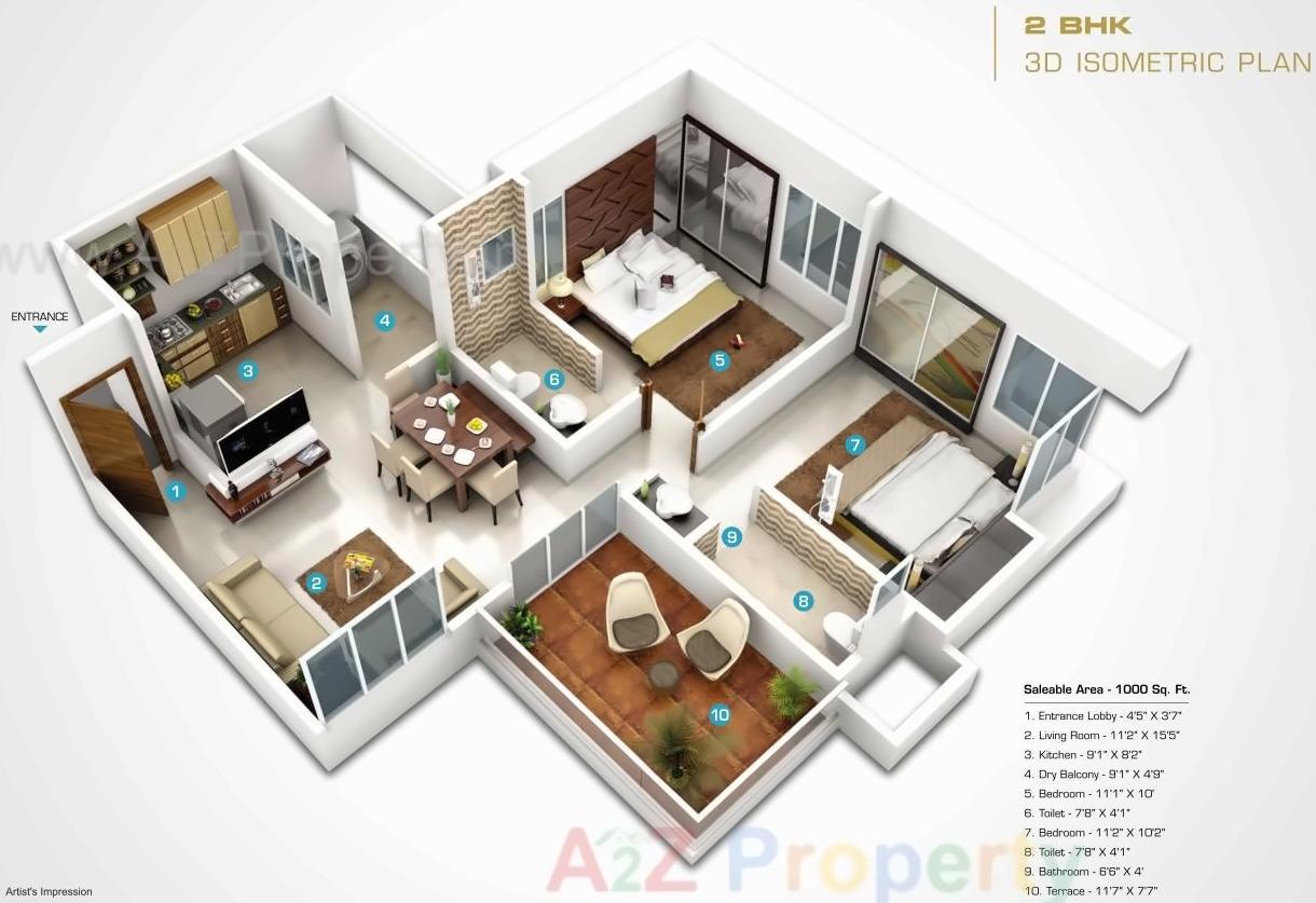 Layout of real estate project Atrium Skyward located at Undri, Pune, Maharashtra