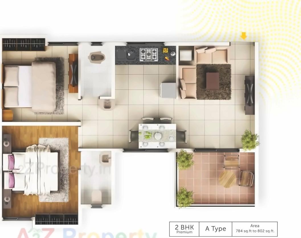 Layout of real estate project Aura City B5,b located at Shikrapur, Pune, Maharashtra