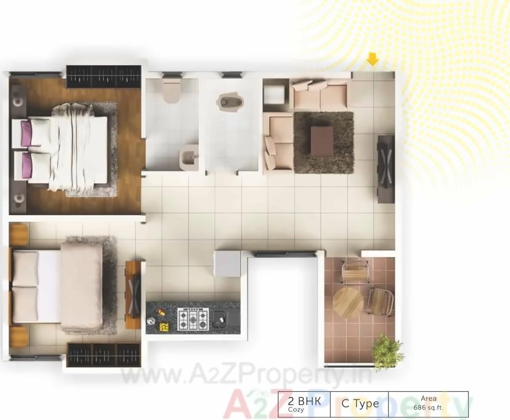 Layout of real estate project Aura City B5,b located at Shikrapur, Pune, Maharashtra
