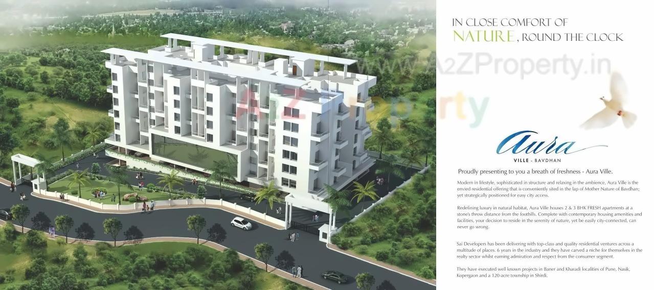 3D Elevation of real estate project Aura Ville located at Pune-m-corp, Pune, Maharashtra