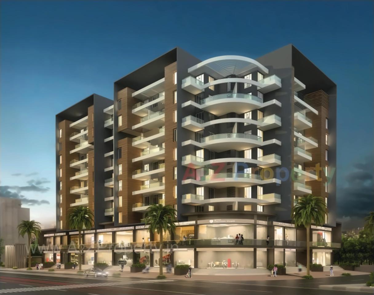 3D Elevation of real estate project Austin Plaza located at Wakad, Pune, Maharashtra