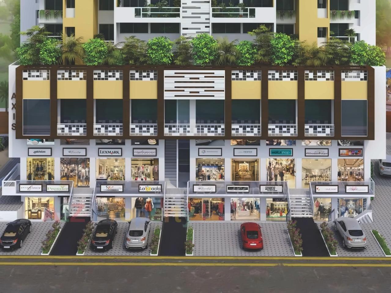 3D Elevation of real estate project Axis Vertiga located at Mohammadwadi, Pune, Maharashtra