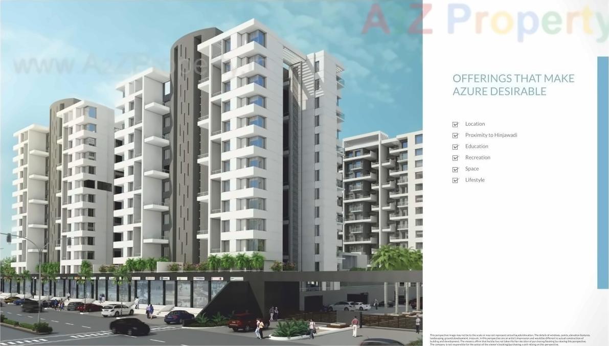 3D Elevation of real estate project Azure   A,c,d,e located at Tathwade, Pune, Maharashtra