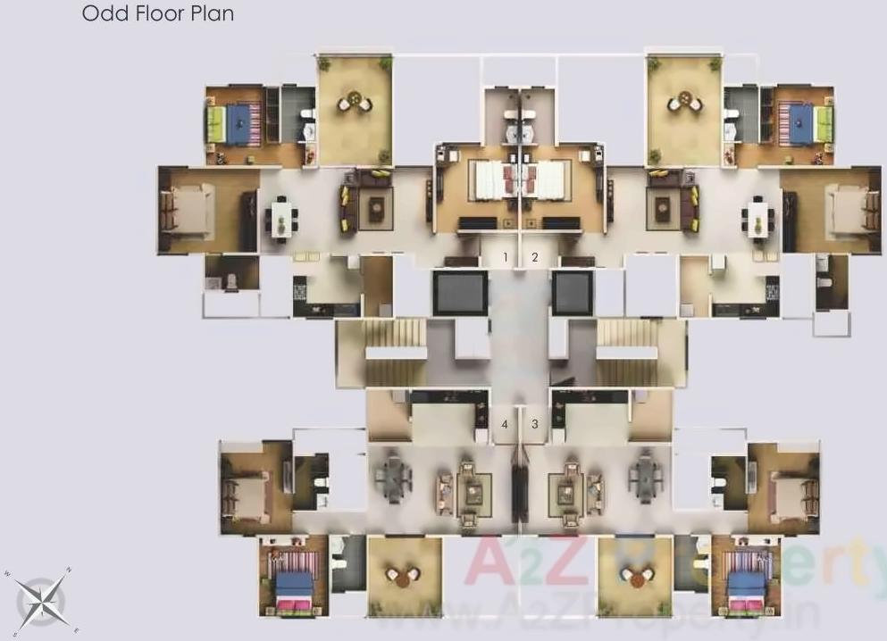 Layout of real estate project B1 Song Of Joy Geras Greenville located at Kharadi, Pune, Maharashtra