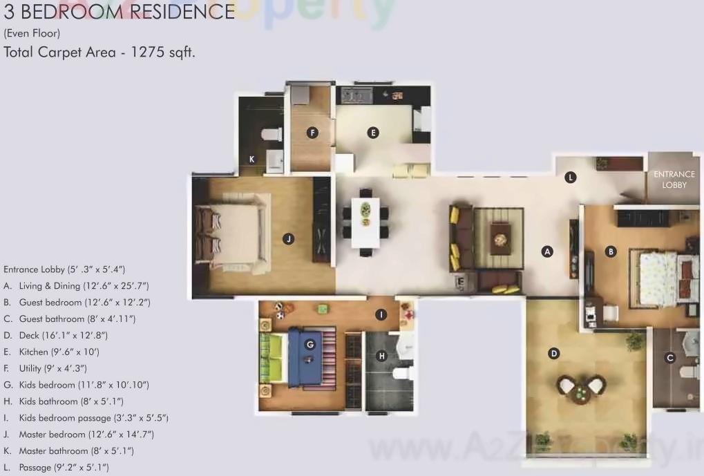 Layout of real estate project B1 Song Of Joy Geras Greenville located at Kharadi, Pune, Maharashtra