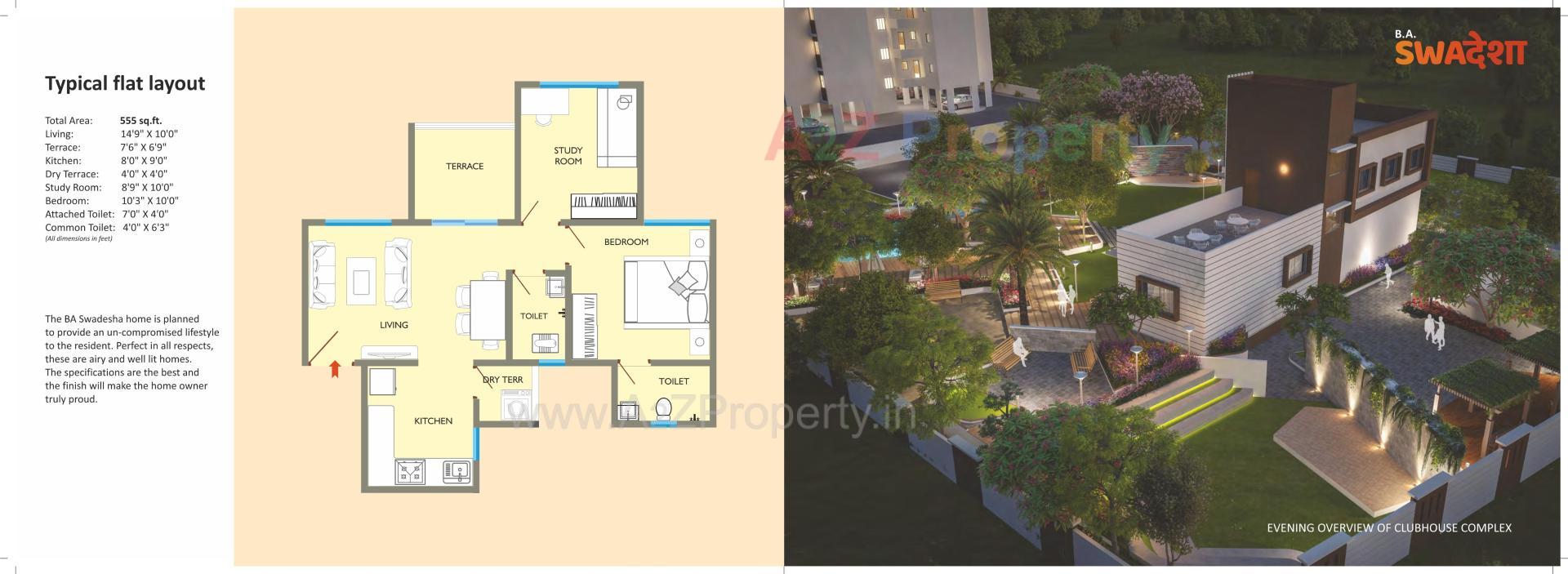Layout of real estate project Ba Swadesha located at Pimpri-chinchawad-m-corp, Pune, Maharashtra