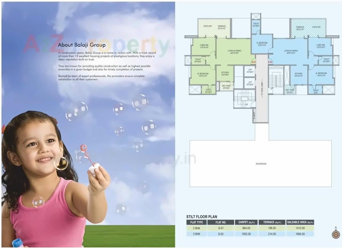 Layout of real estate project Balaji Infinity located at Baner, Pune, Maharashtra