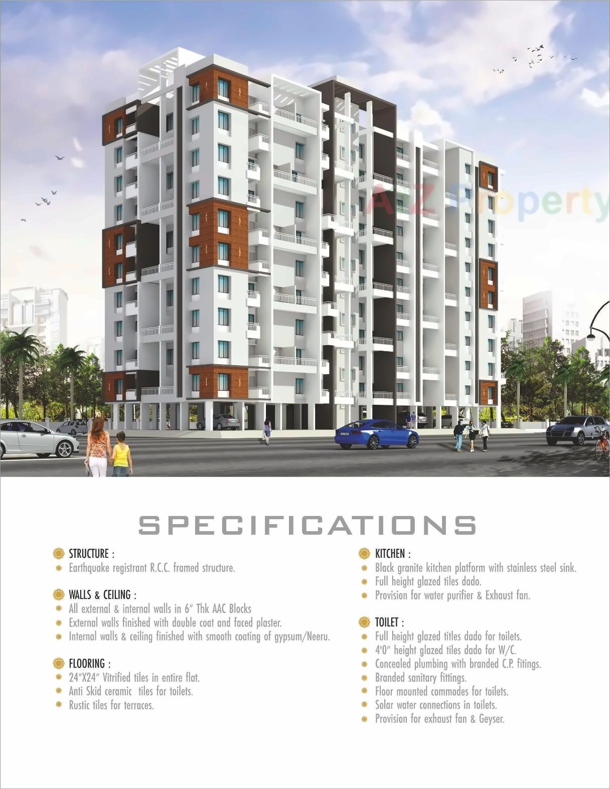 3D Elevation of real estate project Balaji Vishwa located at Narhe, Pune, Maharashtra