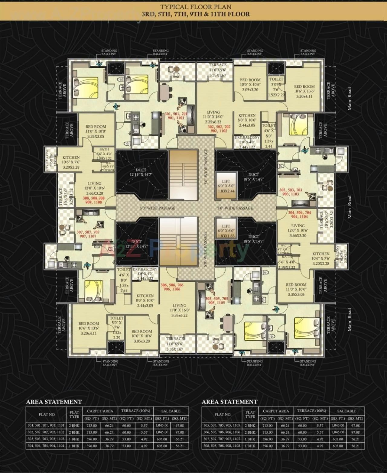 Layout of real estate project Basera Eternity located at Hinjavadi-ct, Pune, Maharashtra
