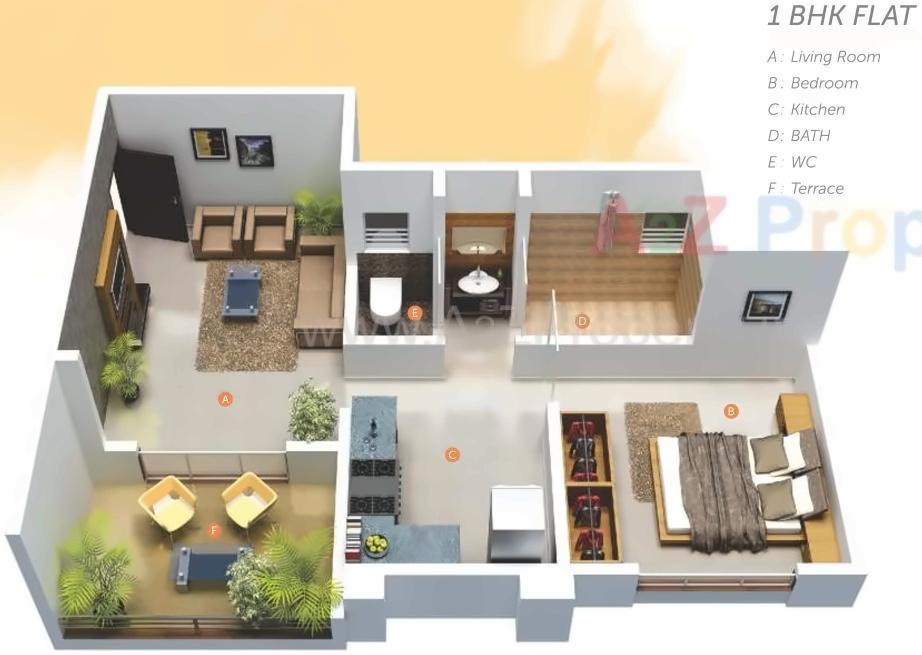 Layout of real estate project Basil Park C located at Bhosari, Pune, Maharashtra
