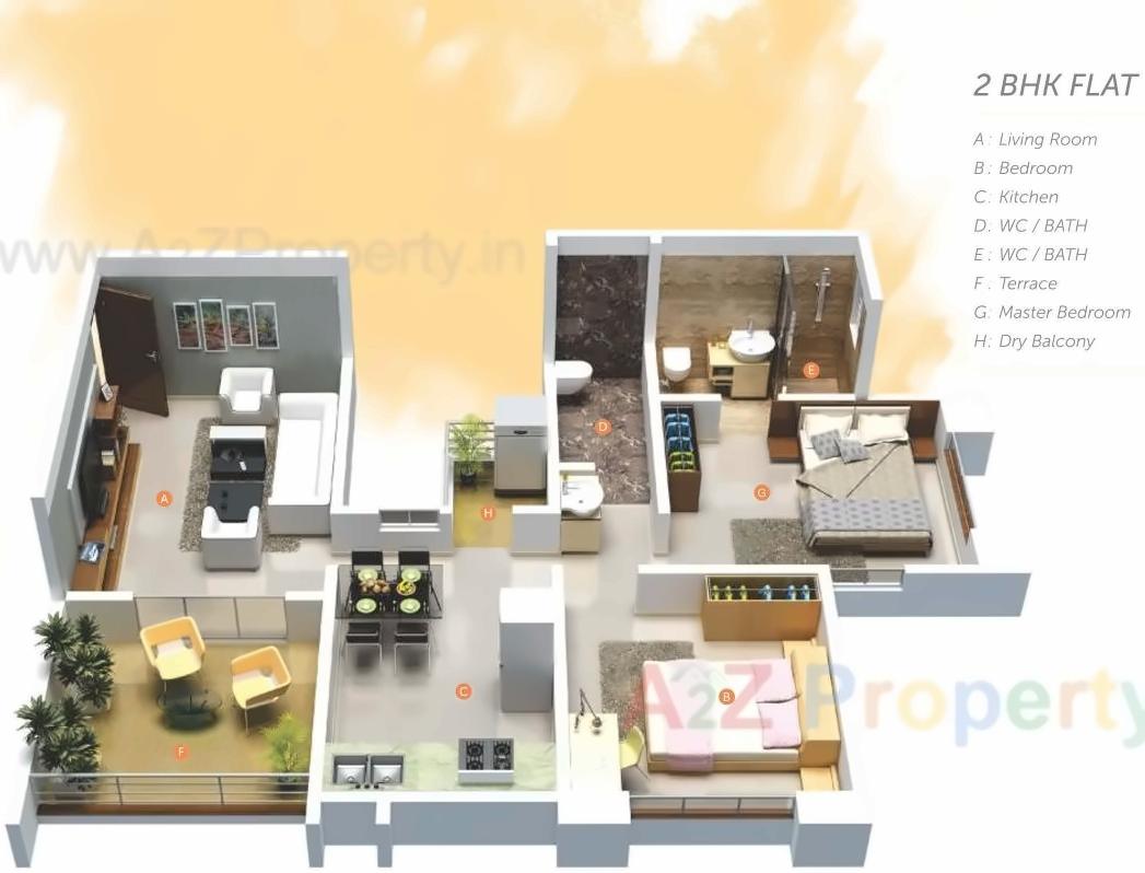 Layout of real estate project Basil Park C located at Bhosari, Pune, Maharashtra