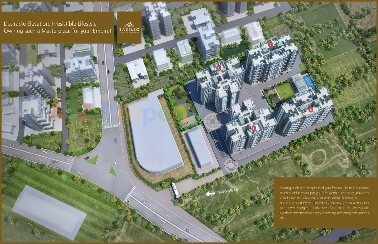 Layout of real estate project Basileo located at Pimpale-gurav, Pune, Maharashtra