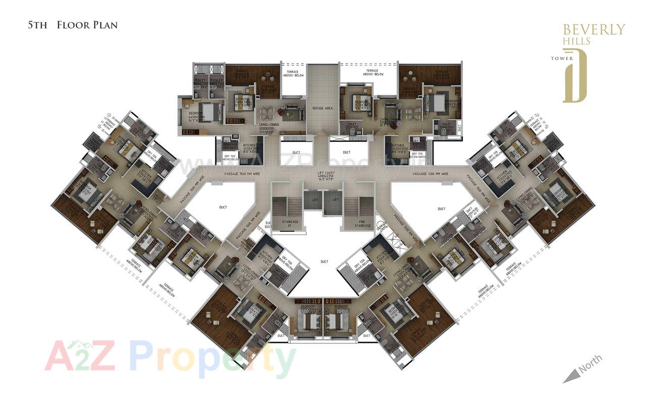 Beverly Hill Floor Plan 04 of real estate project Beverly Hills located at Baner, Pune, Maharashtra