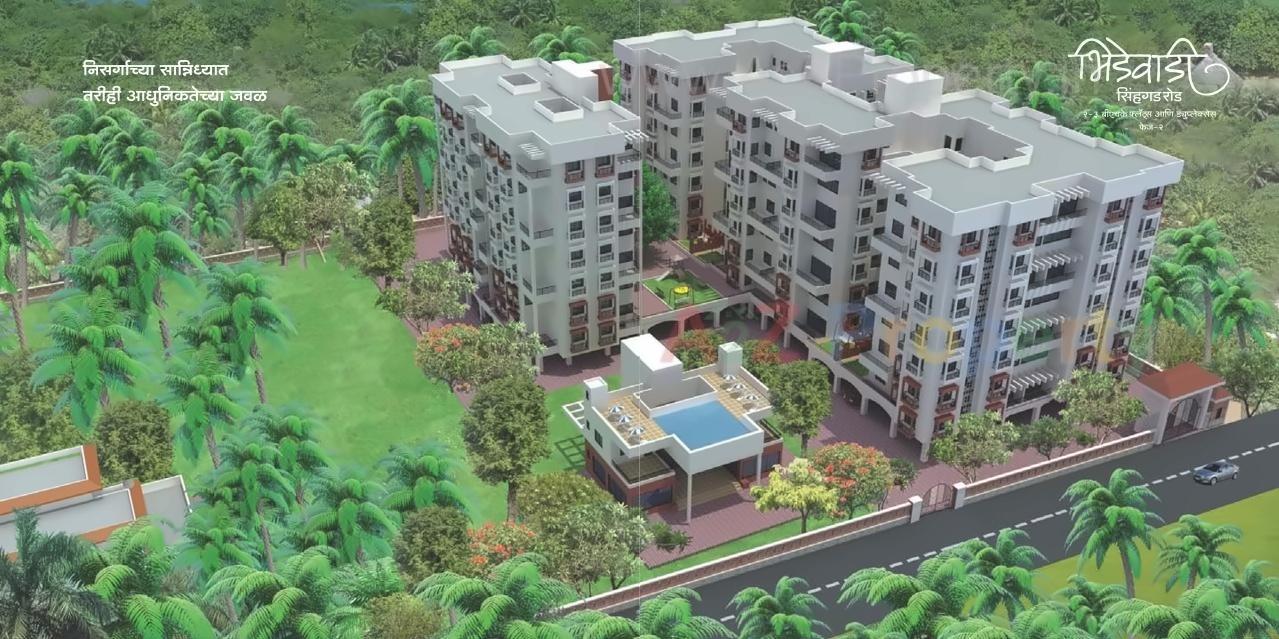 3D Elevation of real estate project Bhidewadi located at Wadgaon-bk, Pune, Maharashtra