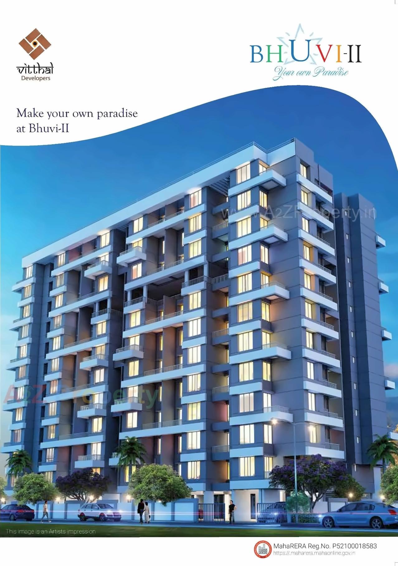 3D Elevation of real estate project Bhuvi located at Wakad, Pune, Maharashtra