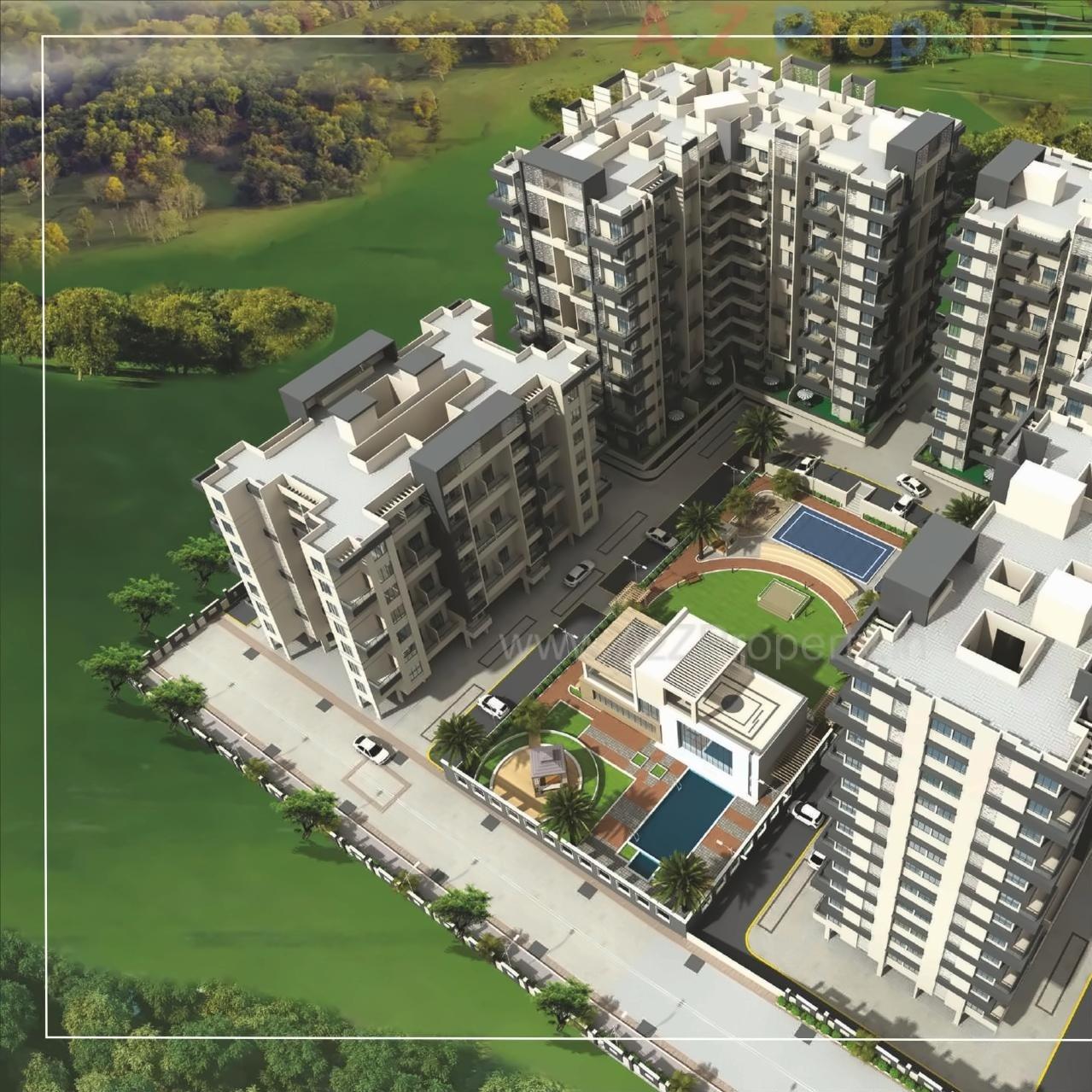 3D Elevation of real estate project Blithe Icon located at Wagholi, Pune, Maharashtra