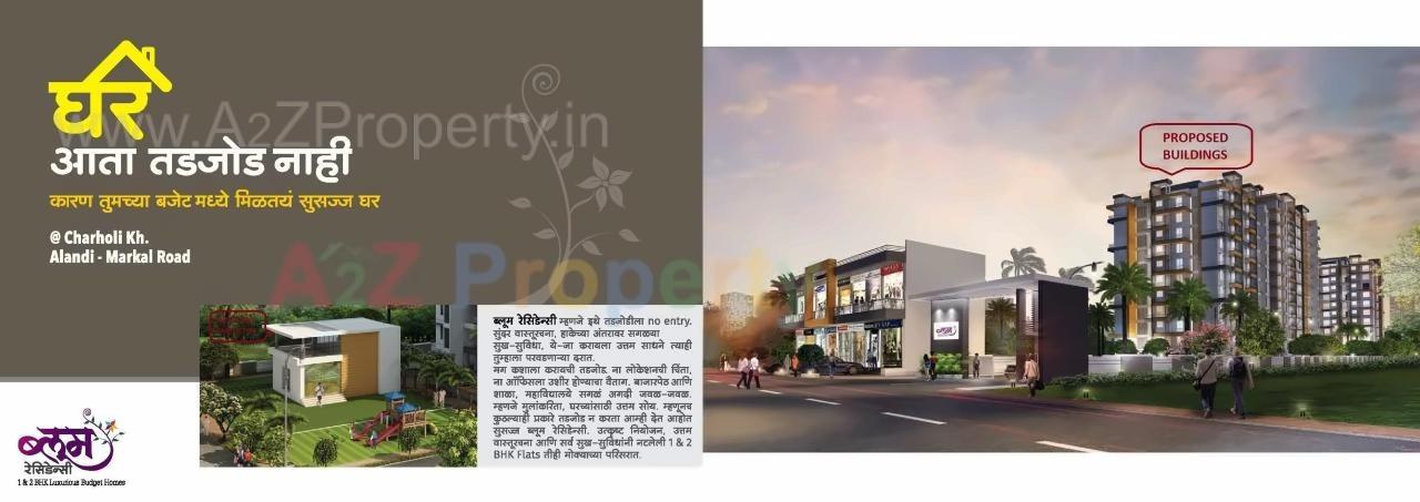 3D Elevation of real estate project Bloom Residency located at Charholi-kh, Pune, Maharashtra