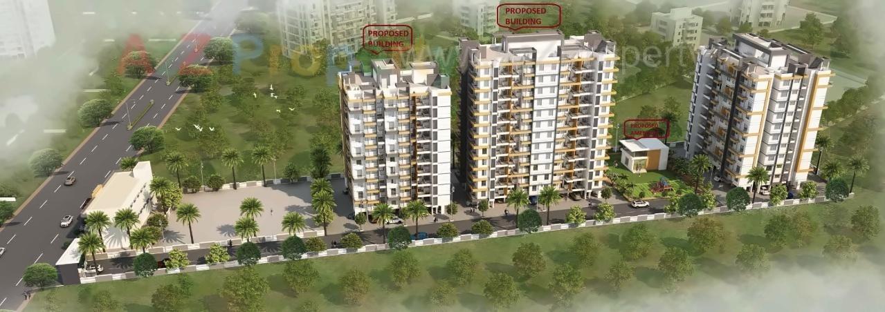 3D Elevation of real estate project Bloom Residency located at Charholi-kh, Pune, Maharashtra