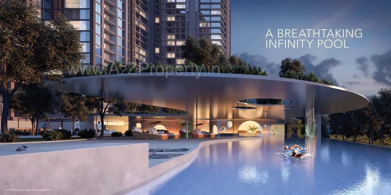 3D Elevation of real estate project Bluegrass Residences   Tower located at Pune-m-corp, Pune, Maharashtra