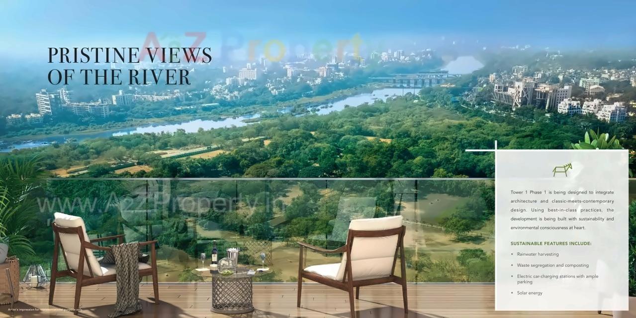 3D Elevation of real estate project Bluegrass Residences   Tower located at Pune-m-corp, Pune, Maharashtra